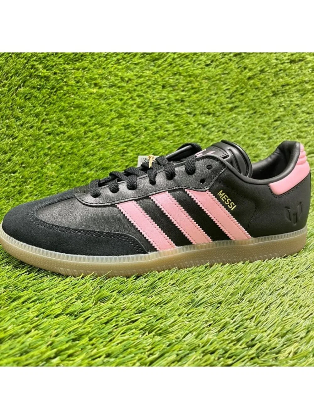 Adidas Samba Inter Miami CF x Messi Mens Size 9 Black Athletic Shoes Sneakers